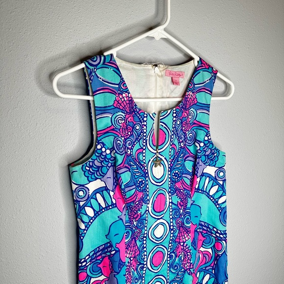 Lilly Pulitzer Abigail Zip Front Shift Dress size 2 - Picture 4 of 11